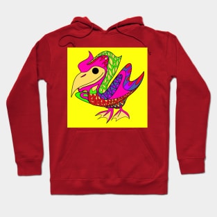 seagull in wings pattern Hoodie